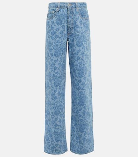 Floral printed wide-leg jeans - Alessandra Rich - Modalova