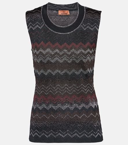 Zig Zag metallic knit tank top - Missoni - Modalova