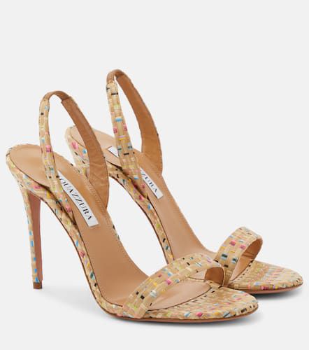 So Nude 105 raffia slingback sandals - Aquazzura - Modalova