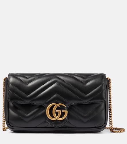 GG Marmont leather wallet on chain - Gucci - Modalova