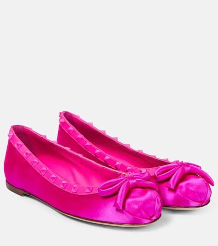 Rockstud satin ballet flats - Valentino Garavani - Modalova