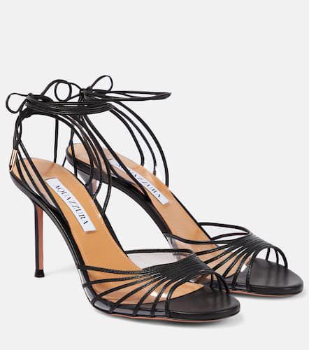 Call me Sandal 85 leather peep-toe sandals - Aquazzura - Modalova