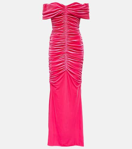 Ruched off-shoulder velvet gown - Monique Lhuillier - Modalova