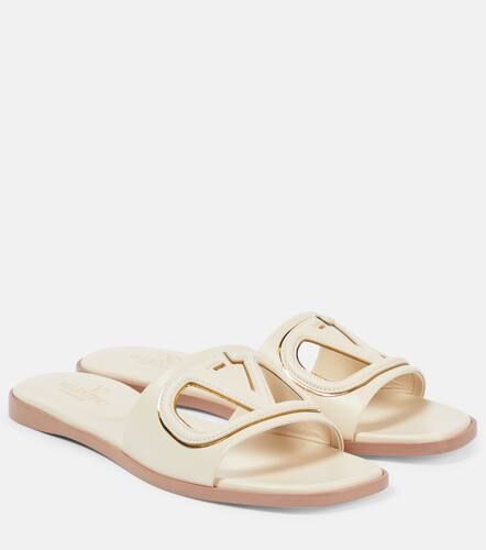 VLogo cutout leather slides - Valentino Garavani - Modalova