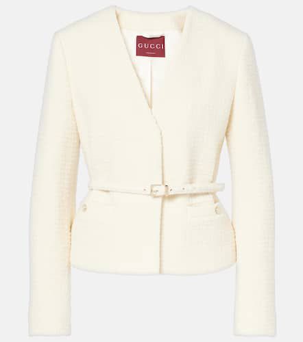 Belted wool-blend bouclÃ© jacket - Gucci - Modalova