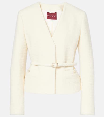 Belted wool-blend bouclÃ© jacket - Gucci - Modalova