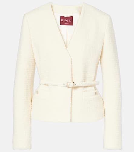 Chaqueta de bouclé con cinturón - Gucci - Modalova