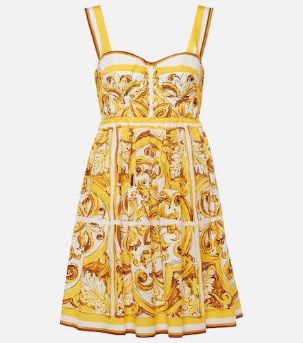 Majolica cotton poplin minidress - Dolce&Gabbana - Modalova