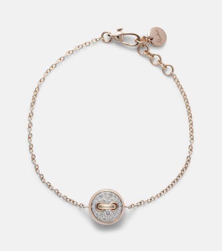 Pom Pom Dot 18kt rose chain bracelet with white diamonds and mother of pearl - Pomellato - Modalova