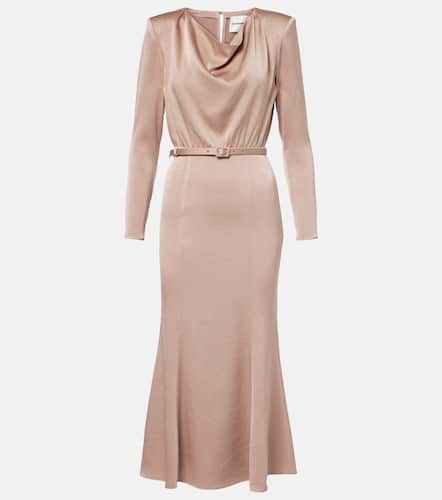 Belted satin crÃªpe midi dress - Roland Mouret - Modalova