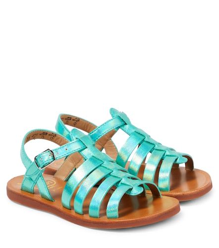 Sandalen Plagette Strap aus Leder - Pom d'Api - Modalova