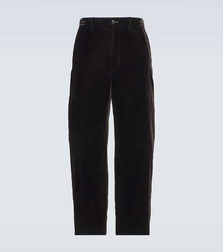 Velvet straight pants - Giorgio Armani - Modalova