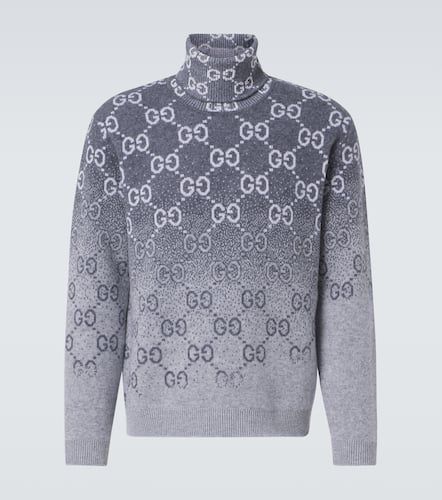 GG degradÃ© wool jacquard turtleneck sweater - Gucci - Modalova