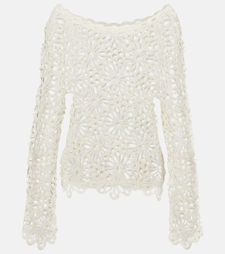 Norma Kamali Raglan floral lace top - Norma Kamali - Modalova