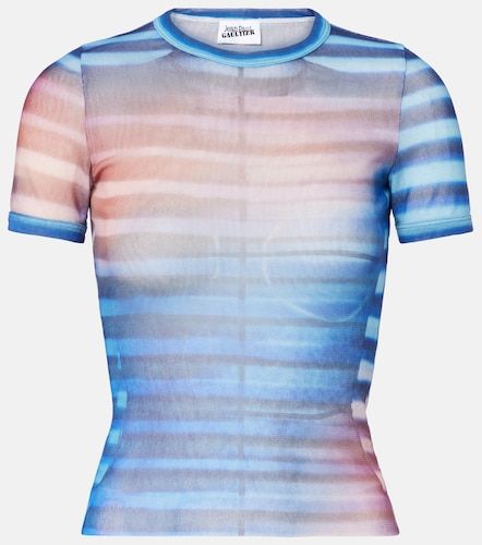 Camiseta de malla a rayas estampada - Jean Paul Gaultier - Modalova