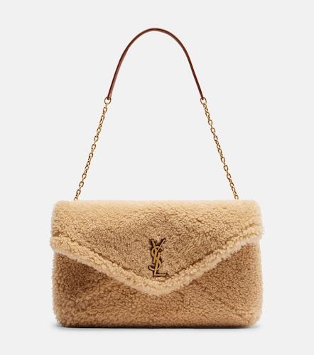 Borsa a spalla Cassandre Envelope in shearling - Saint Laurent - Modalova