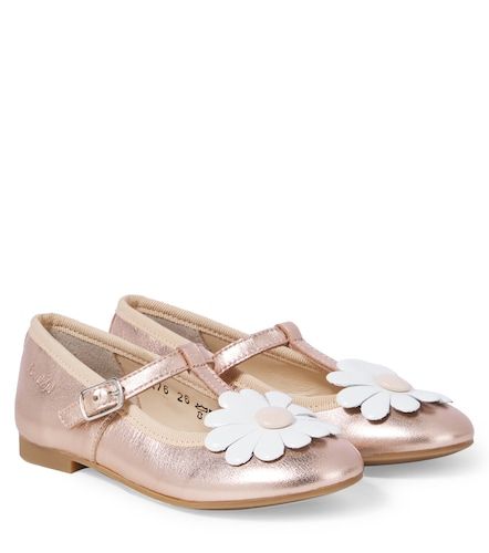 Bailarinas Dory Flo de piel metalizada - Pom d'Api - Modalova