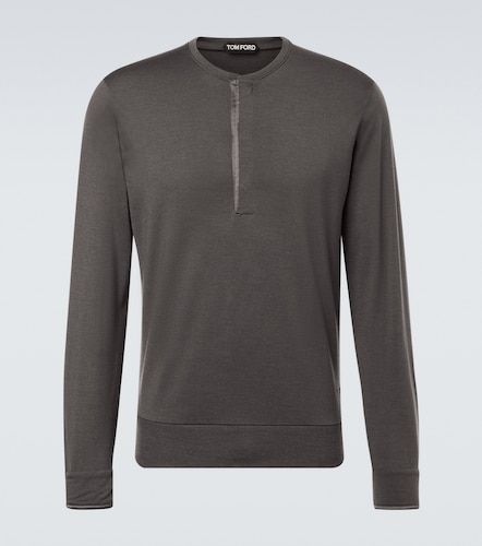 Camicia Henley in lana, cashmere e seta - Tom Ford - Modalova