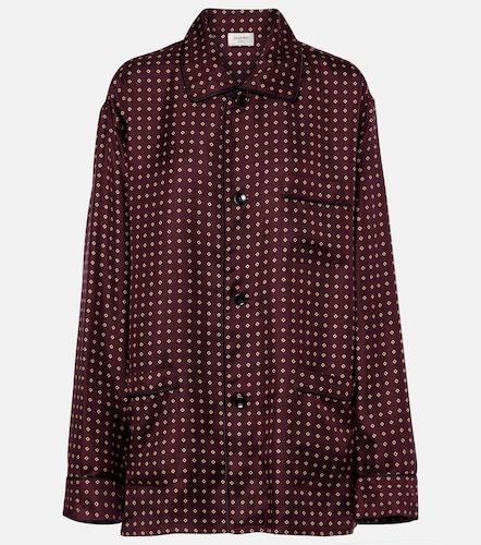Printed silk satin pajama shirt - Saint Laurent - Modalova