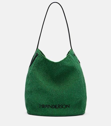 Bulb Small beaded leather-trimmed shoulder bag - JW Anderson - Modalova