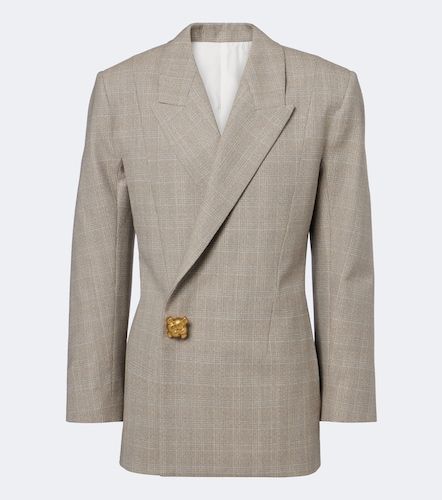 Nodo Quadro checked wool blazer - Bottega Veneta - Modalova