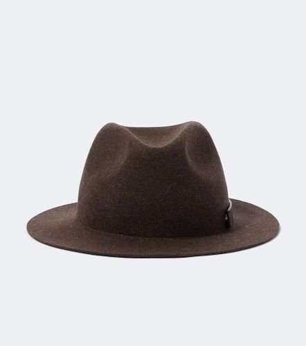 Zegna Leather-trimmed wool fedora - Zegna - Modalova