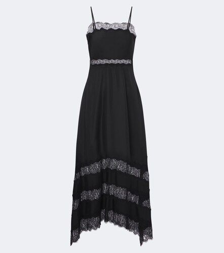 Coco lace-trimmed silk twill midi dress - Ulla Johnson - Modalova