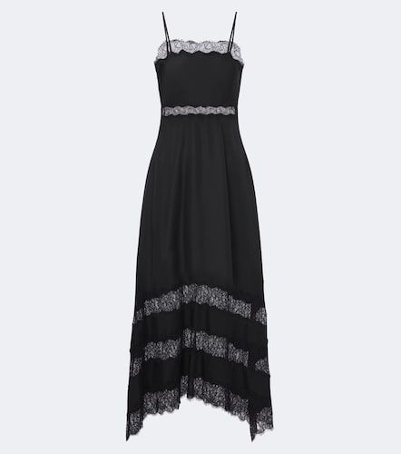 Midikleid Coco aus Seidentwill mit Spitze - Ulla Johnson - Modalova