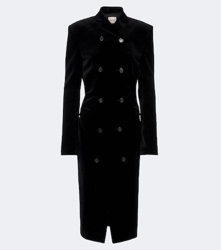 Rolon cotton double-breasted coat - Khaite - Modalova