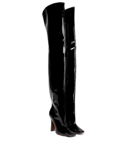 Boomerang leather over-the-knee boots - Vetements - Modalova