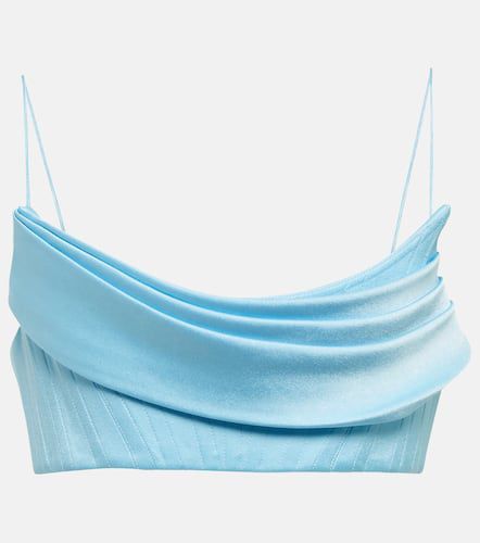 Carva satin crÃªpe crop top - Alex Perry - Modalova