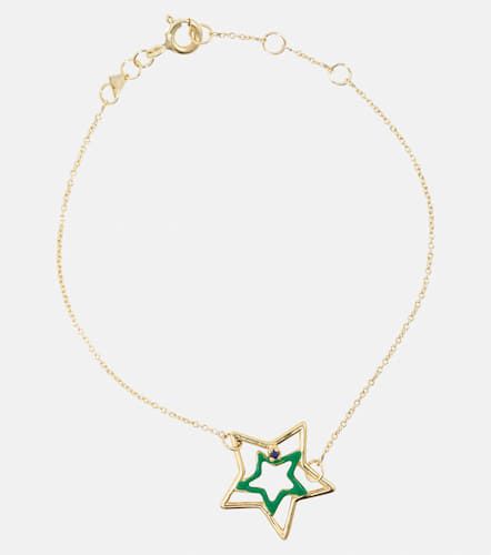 Estrella 9kt gold cord bracelet with enamel and sapphire - Aliita - Modalova