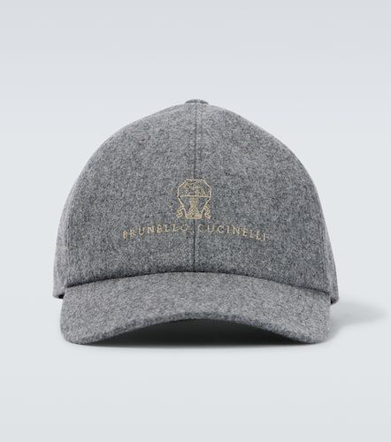 Logo virgin wool flannel baseball cap - Brunello Cucinelli - Modalova