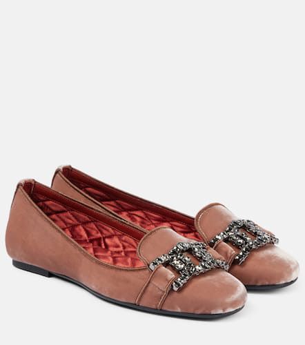 Kate embellished velvet ballet flats - Tod's - Modalova