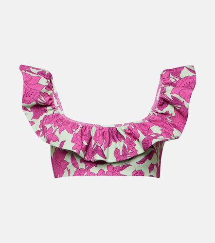 Ruffled floral bikini top - La DoubleJ - Modalova