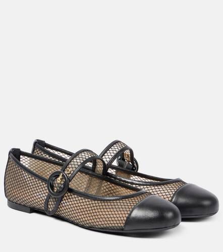 Solstice mesh and leather Mary Jane flats - Aquazzura - Modalova