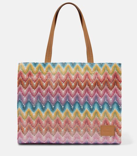 Zigzag Large canvas tote bag - Missoni - Modalova