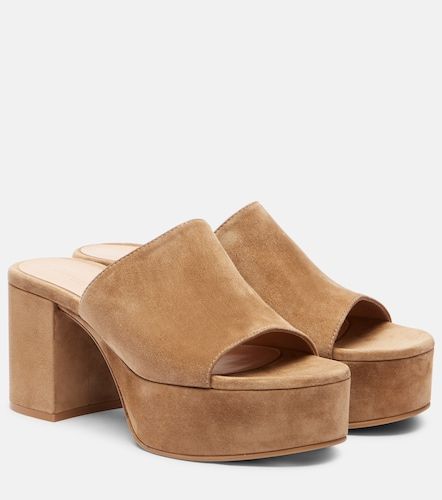 Gianvito Rossi Suede platform mules - Gianvito Rossi - Modalova