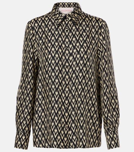Camicia in twill di seta Toute la V - Valentino Garavani - Modalova