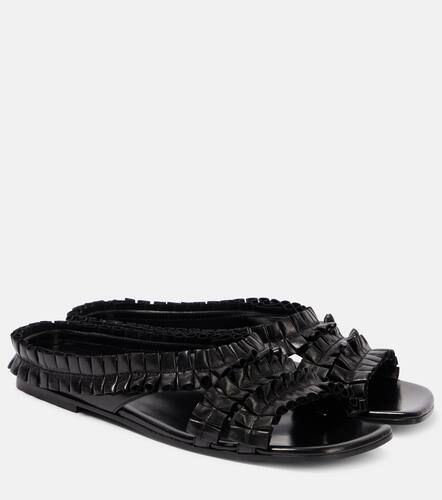 Ruffled leather sandals - Dries Van Noten - Modalova