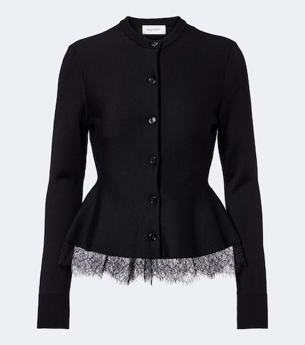 Cardigan mit Schößchen und Spitze - McQueen - Modalova
