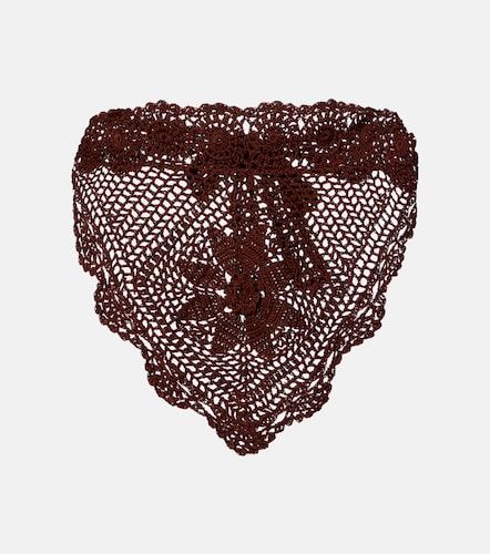 Crop top de croché de algodón - Anna Kosturova - Modalova