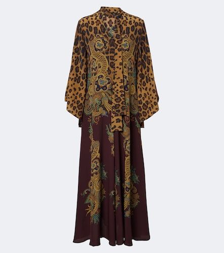 Vestido largo de seda estampado - Etro - Modalova