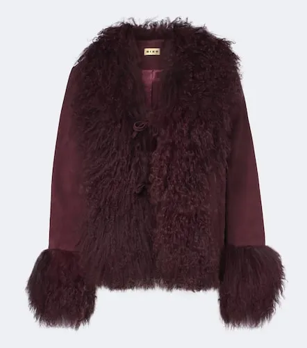 Sammy shearling-trimmed suede jacket - Rixo - Modalova