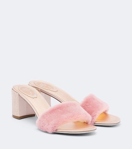 Mules con pelle e cristalli - Rene Caovilla - Modalova