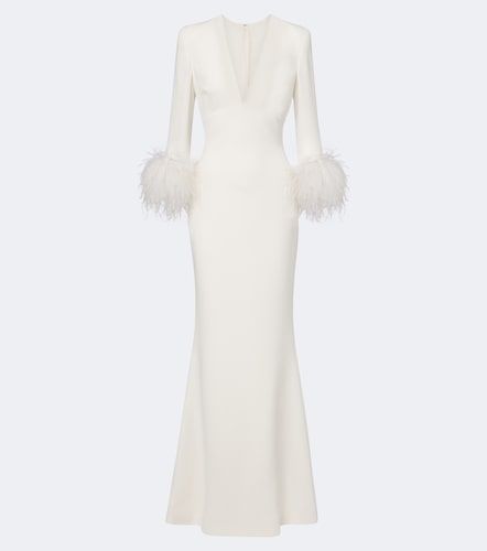 Elie Saab Robe aus Cady mit Federn - Elie Saab - Modalova