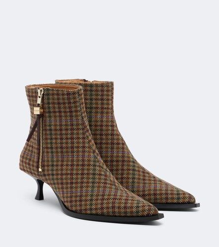 Ganni Anna checked ankle boots - Ganni - Modalova