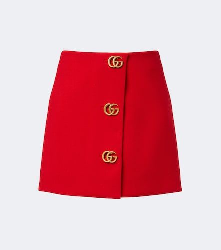 Gucci Double G wool crepe miniskirt - Gucci - Modalova