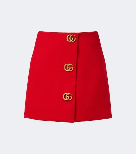 Gucci Double G wool crepe miniskirt - Gucci - Modalova