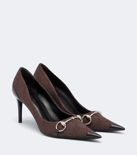 Donna GG canvas leather-trimmed pumps - Gucci - Modalova